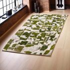 Moderna preproga zelena-bela Patchwork 200x298 preproga za dnevna soba
