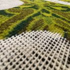 Moderna preproga zelena-bela Patchwork 200x298 preproga za dnevna soba
