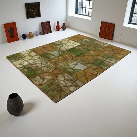 Moderna preproga zelena Patchwork 171x240 preproga za dnevna soba