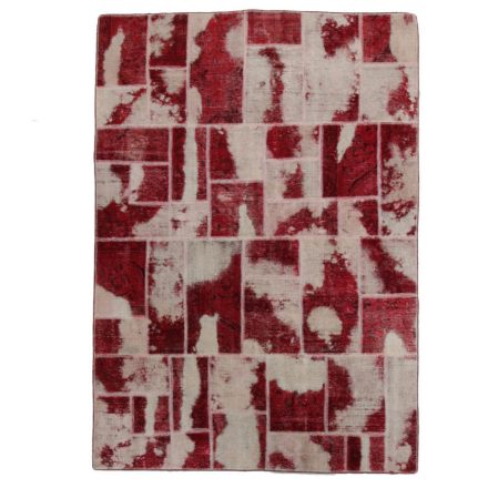 Moderna preproga bordo-bela Patchwork 170x241 preproga za dnevna soba