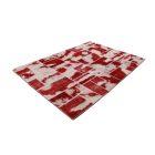 Moderna preproga bordo-bela Patchwork 170x241 preproga za dnevna soba