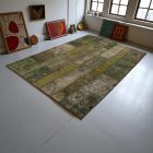 Moderna preproga zelena Patchwork 169x238 preproga za dnevna soba
