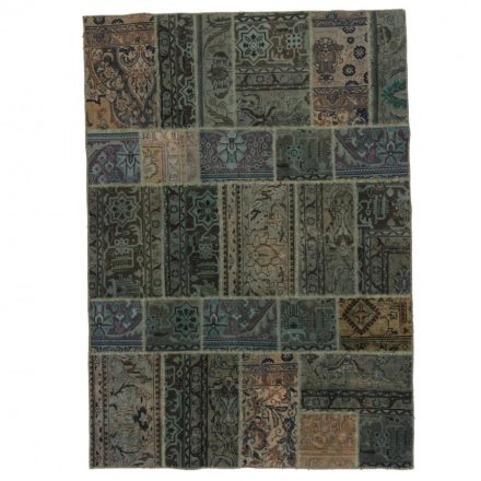 Moderna preproga zelena Patchwork 169x238 preproga za dnevna soba