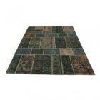 Moderna preproga zelena Patchwork 169x238 preproga za dnevna soba