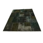 Moderna preproga zelena Patchwork 168x239 preproga za dnevna soba