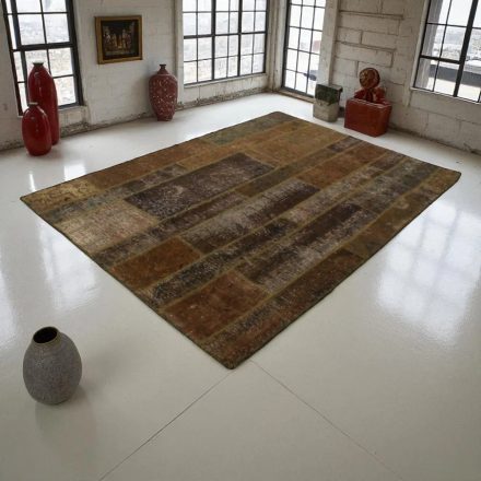 Moderna preproga zelena Patchwork 167x240 preproga za dnevna soba