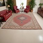 Velika preproga Tabriz 245x355 ročno vozlana perzijska preproga za dnevno sobo