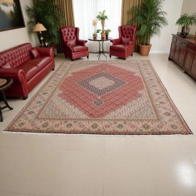 Velika preproga Tabriz 245x355 ročno vozlana perzijska preproga za dnevno sobo