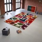 Moderna preproga bravna Patchwork 100x145 preproga za dnevna soba