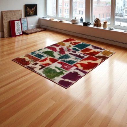 Moderna preproga bravna Patchwork 100x145 preproga za dnevna soba