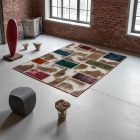 Moderna preproga bravna Patchwork 100x145 preproga za dnevna soba