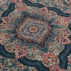 Perzijska preproga Medalion 200x300 cm – rjava akrilna preproga za dnevno sobo