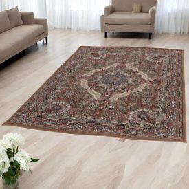 Luksuzna akrilna preproga z vzorcem Medalion - rjava 200x300