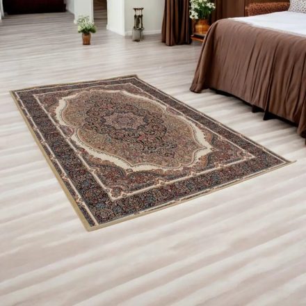 Perzijska preproga rjava KERMAN 140x200 luksuzna preproga iz akrila