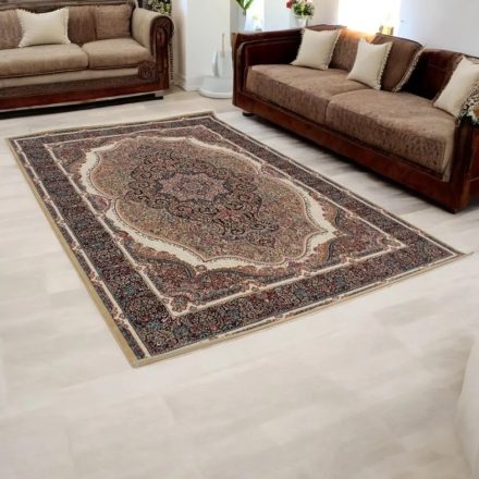 Perzijska preproga rjava KERMAN 160x230 elegantna preproga za dnevno sobo iz akrila