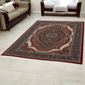 Medalion preproga 160x230 cm – rdeča kakovostna perzijska preproga iz akrila