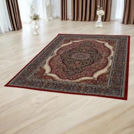 Luksuzna akrilna preproga z vzorcem Medalion - bordo 80x120
