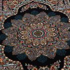 Perzijski preproga Kerman modra 200x300 kakovostna preproga za dnevno sobo iz akrila