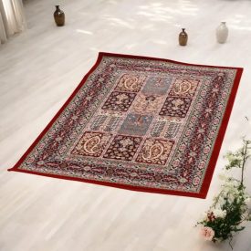 Luksuzna akrilna preproga z vzorcem Kheshti - bordo 60x90
