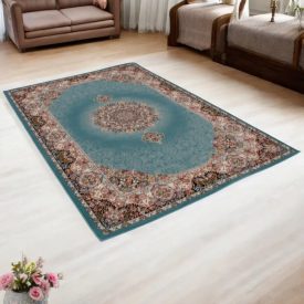   Perzijska preproga turkizni TABRIZ 160x230 elegantna preproga za dnevno sobo iz akrila