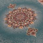 Perzijska preproga turkizni TABRIZ 160x230 elegantna preproga za dnevno sobo iz akrila