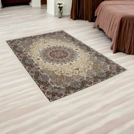 Luksuzna akrilna preproga z vzorcem Isfahan - bež 140x200