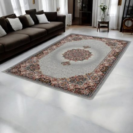 Perzijska preproga siva TABRIZ 160x230 kakovostna akrilna preproga za dnevno sobo