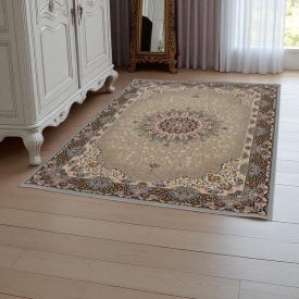   Perzijska preproga siva KERMAN 140x200 kakovostna akrilna preproga