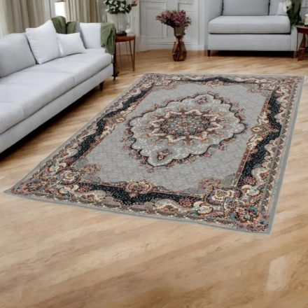 Perzijska preproga siva TABRIZ 160x230 kakovostna akrilna preproga za dnevno sobo