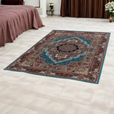 Perzijska preproga Tabriz 140x200 cm – turkizna akrilna preproga v perzijskem slogu