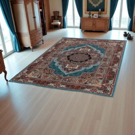 Perzijska preproga Tabriz 140x200 cm – turkizna akrilna preproga v perzijskem slogu
