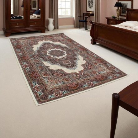 Perzijska preproga bež TABRIZ 140x200 luksuzna akrilna preproga 