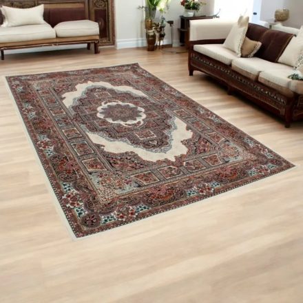 Perzijska preproga bež TABRIZ 160x230 elegantna preproga za dnevno sobo iz akrila