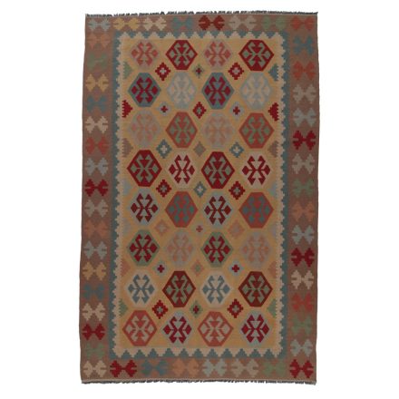 Preproga Kilim Chobi 304x197 ročno tkani Afganistanski kilim iz volne