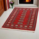 Pakistanska preproga bordo Bukhara 79x121 Ročno vozlana orientalska preproga