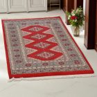 Pakistanska preproga bordo Jaldar 76x125 Ročno vozlana orientalska preproga