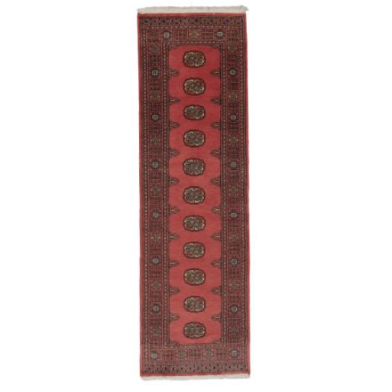 Tekači preproga roza Bukhara 74x247 ročno vozlana preproga za hodnik