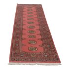 Tekač preproga roza Bukhara 74x247 ročno vozlana preproga za hodnik