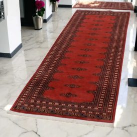 Tekač preproga roza Butterfly 78x237 ročno vozlana preproga za hodnik