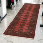 Tekač preproga Bukhara roza 76x242 ročno vozlana preproga za hodnik