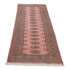 Tekač preproga Bukhara roza 76x242 ročno vozlana preproga za hodnik