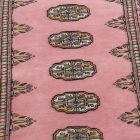 Tekač preproga Bukhara roza 76x242 ročno vozlana preproga za hodnik