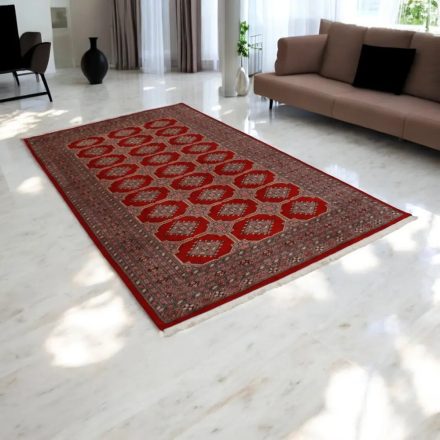 Pakistanska preproga bordo Bukhara 259x156 Ročno vozlana orientalska preproga