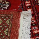 Pakistanska preproga bordo Bukhara 76x128 Ročno vozlana orientalska preproga