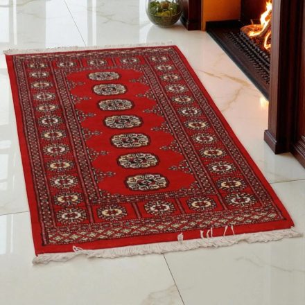 Pakistanska preproga bordo Bukhara 79x129 Ročno vozlana orientalska preproga
