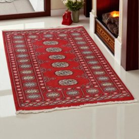   Pakistanska preproga bordo Bukhara 78x121 Ročno vozlana orientalska preproga