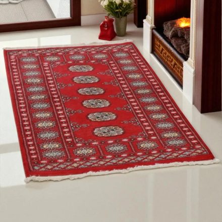 Pakistanska preproga bordo Bukhara 78x121 Ročno vozlana orientalska preproga