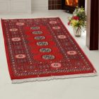 Pakistanska preproga bordo Bukhara 80x126 Ročno vozlana orientalska preproga