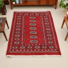 Pakistanska preproga bordo Bukhara 79x123 Ročno vozlana orientalska preproga