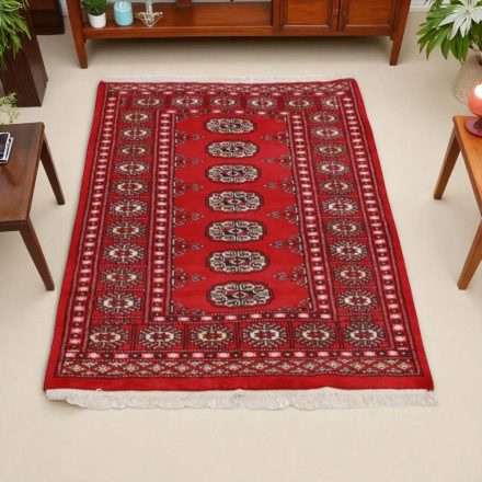 Pakistanska preproga bordo Bukhara 79x123 Ročno vozlana orientalska preproga